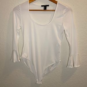 White long sleeve bodysuit